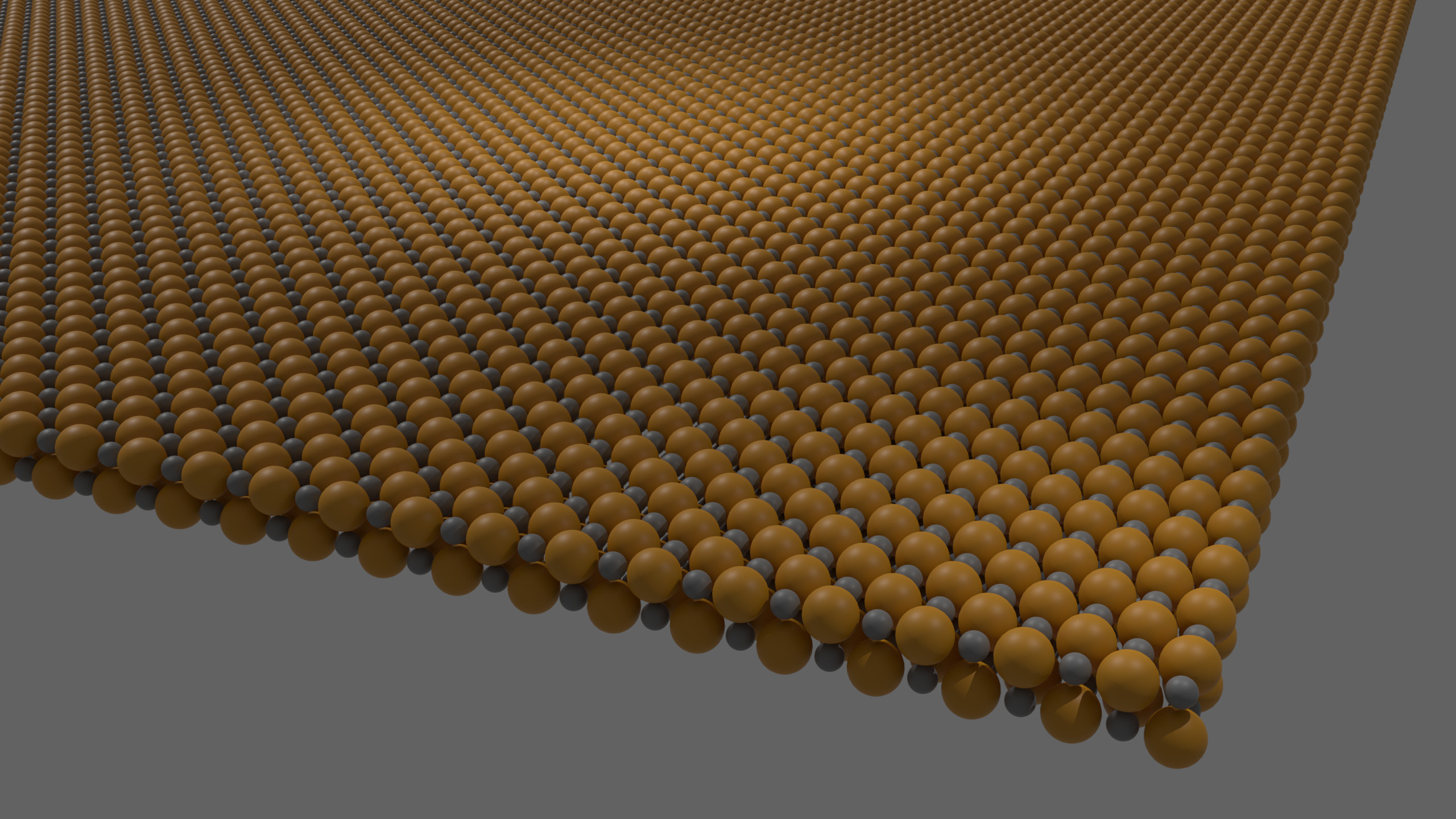 A render of the structure of a monolayer of NiCoO.